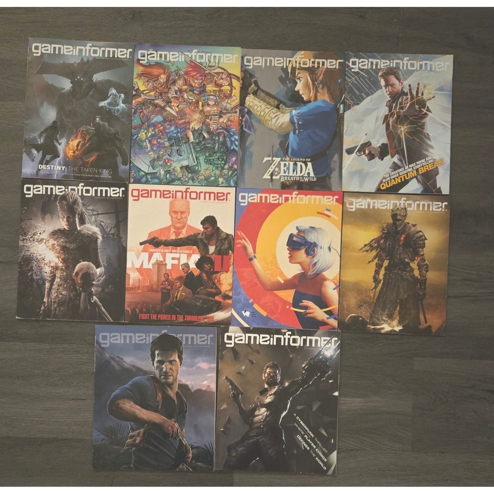 Collection of 10 Game Informer Magazines (2015–2017)‎